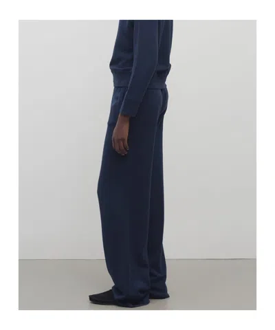 The Row Koriona Silk Trousers In Blue