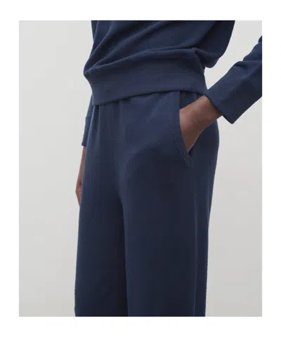 The Row Koriona Silk Trousers In Blue