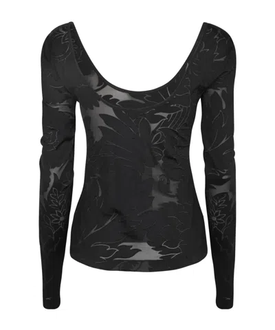 Etro Grey-black Paisley T-shirt In Black