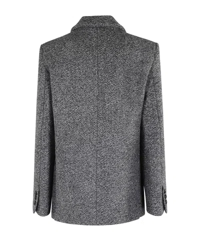 Semicouture Pascal Double-breasted Blazer In Gray