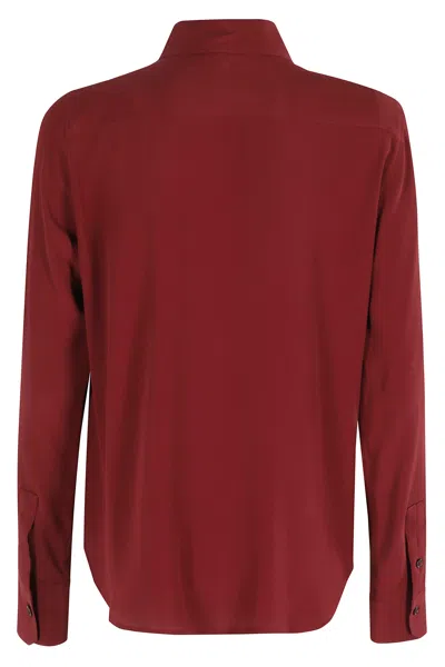 Seventy Bordeaux Long-sleeved Shirt With Regular Collar In Red