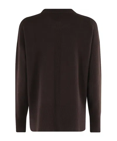 Roberto Collina Wool And Cashmere Crewneck Sweater Clothing In Brown