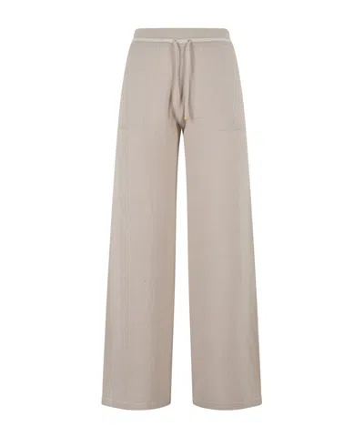 Eleventy Wide-leg Wool Jogger Pants In Brown