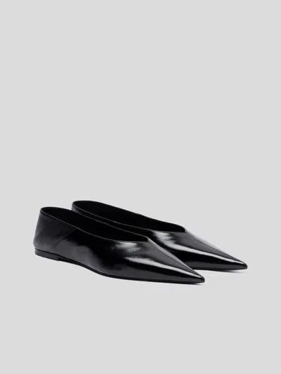 Saint Laurent Carolyn Nappa Ballerina Flats Women In Black
