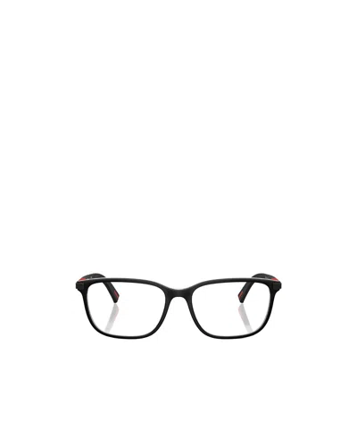 Prada Eyewear Rectangular Frame Glasses In Black