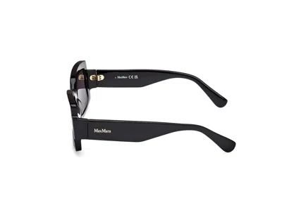 Max Mara Lee-3 Acetate Rectangular Sunglasses In Black