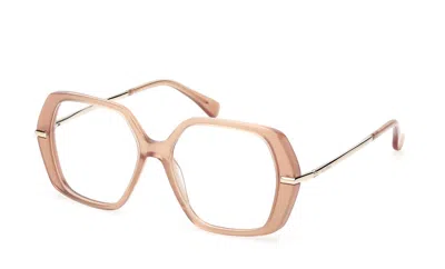 Max Mara Geometric-frame Glasses In Gold