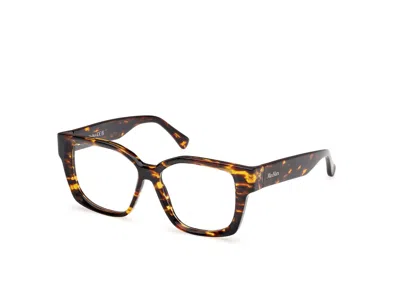 Max Mara Rectangle Frame Glasses In Black