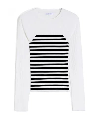 Max Mara Technical Viscose Sweater In White