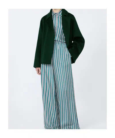 Max Mara Cashmere Broadcloth Coat In Green