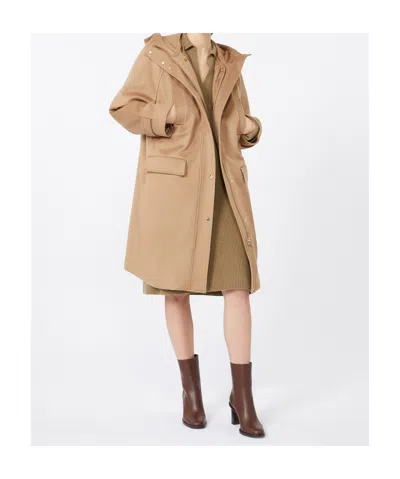 Max Mara Relaxed-fit Wool And Cashmere Dress In Brown