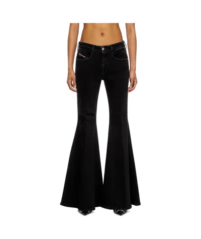 Diesel Flare Jeans In Black
