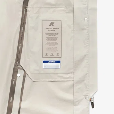 K-way Long Sleeve Snap Button Trench Coat In Gray