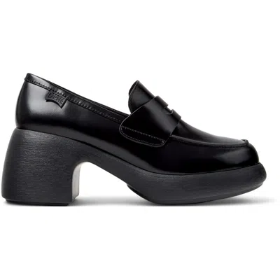 Camper Thelma Leather Mocc In Black