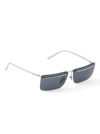 Prada Rectangle-frame Sunglasses In Gray
