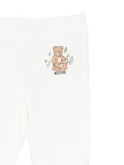 Moschino Bear-print Trousers Set In White