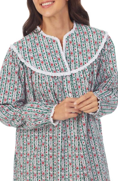 Lanz Of Salzburg Ballet Nightgown In Hunter Print