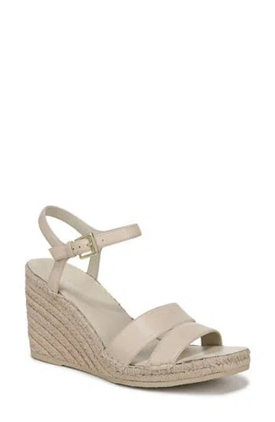 Vince Gwen Ankle Strap Espadrille Platform Wedge Sandal In Silver