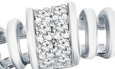 Simona Sterling Silver Pavé Cz Wire Ring In Silver