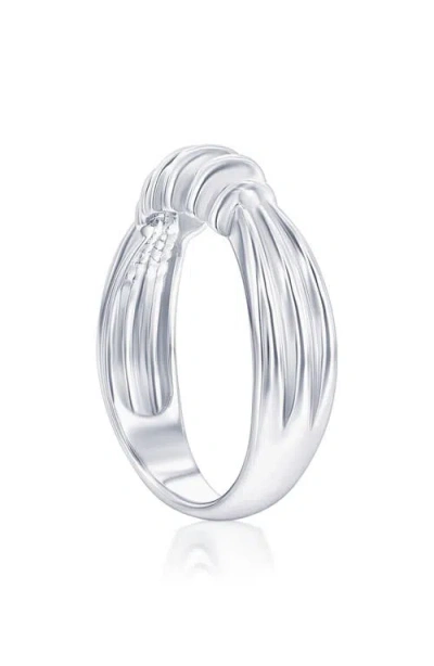 Simona Textured Ring In Silver