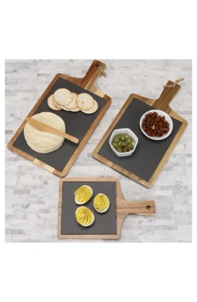 Bia Cordon Bleu Set Of 3 Rectangular Wood Serving Boards In Brown