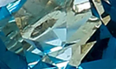 Ys Gems Square Cut London Blue Topaz Ring In Blue