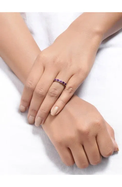 Ys Gems Oval Amethyst Band Ring In Purple