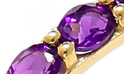 Ys Gems Oval Amethyst Band Ring In Purple