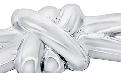 Simona Knot Textured Ring In Metallic