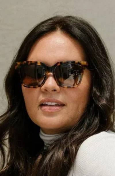 Mohala Eyewear Hana 55mm Low Bridge Wide Width Polarized Square Sunglasses