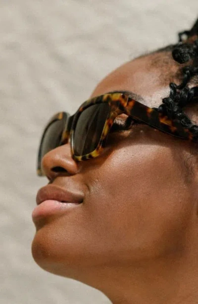 Mohala Eyewear Hana 55mm Low Bridge Wide Width Polarized Square Sunglasses