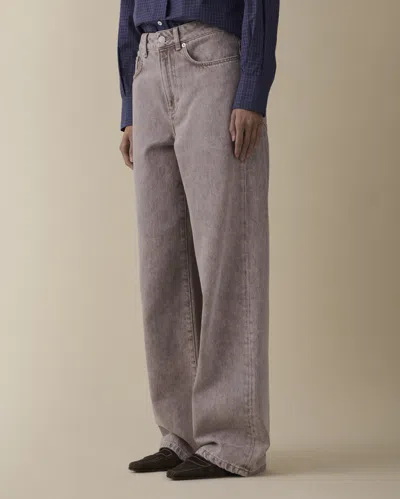 Jeanerica Belem Mid-rise Wide-leg Jeans In Gray