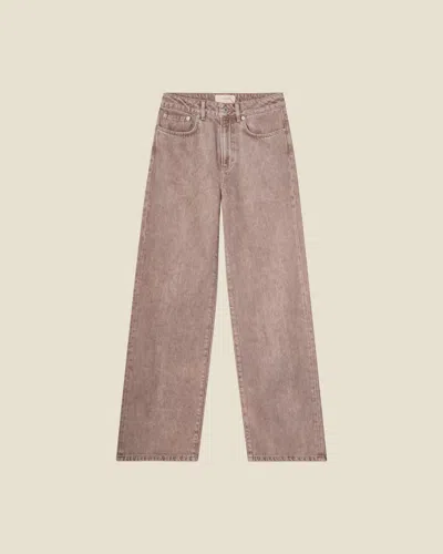 Jeanerica Belem Mid-rise Wide-leg Jeans In Gray