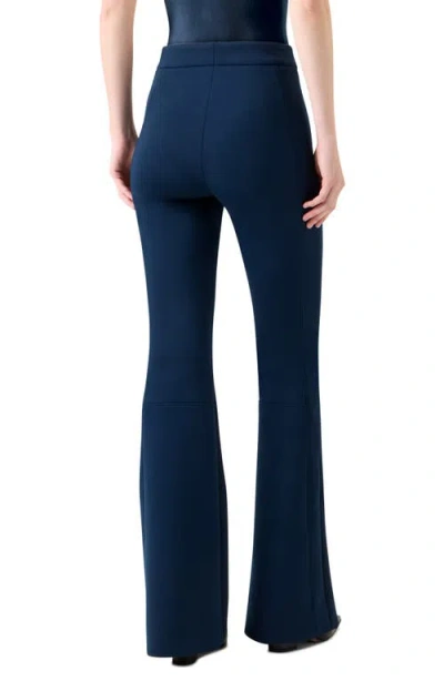 Akris Faris Techno Neoprene Bootcut Pants In Blue