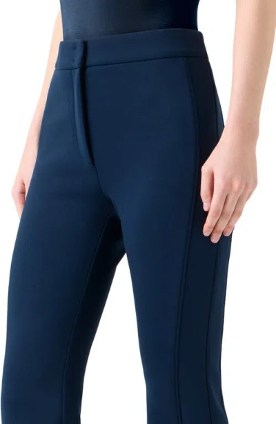 Akris Faris Techno Neoprene Bootcut Pants In Blue