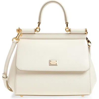 Dolce & Gabbana Medium Sicily Top Handle Bag In Dauphine Leather