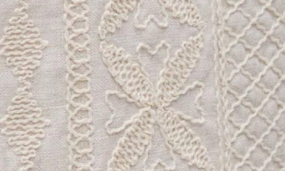 Mango Embroidered Linen Vest In Neutral