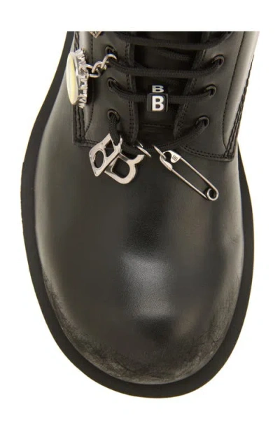 Balenciaga Black Leather Hummer Lace-up Ankle Boots