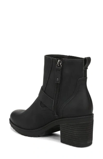 Dr. Scholl's Women's Parker Block Heel Lug Sole Zip Short Boots In Black