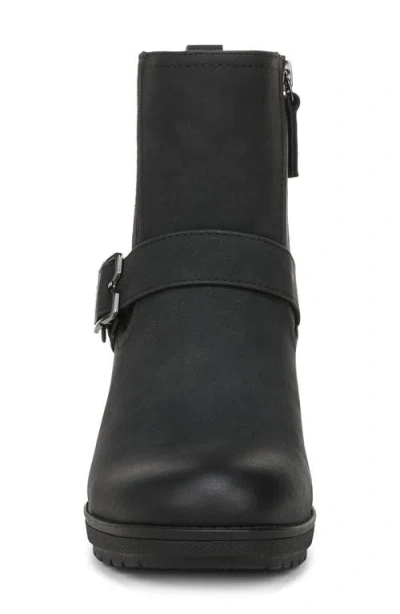 Dr. Scholl's Women's Parker Block Heel Lug Sole Zip Short Boots In Black