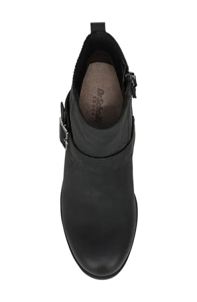 Dr. Scholl's Women's Parker Block Heel Lug Sole Zip Short Boots In Black