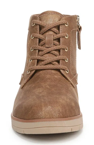 Dr. Scholl's Women's Northstar Round Toe Lace Up Short Boots In Brown