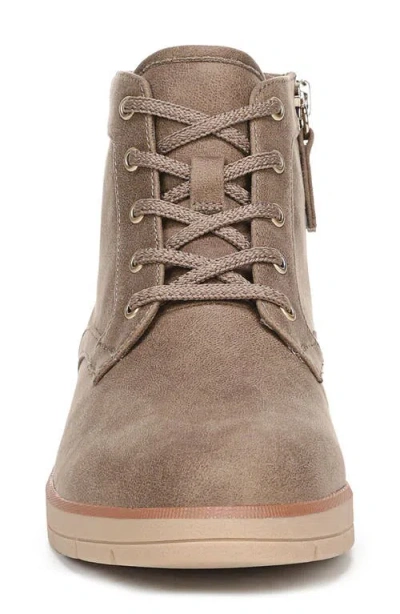 Dr. Scholl's Women's Northstar Round Toe Lace Up Short Boots In Brown