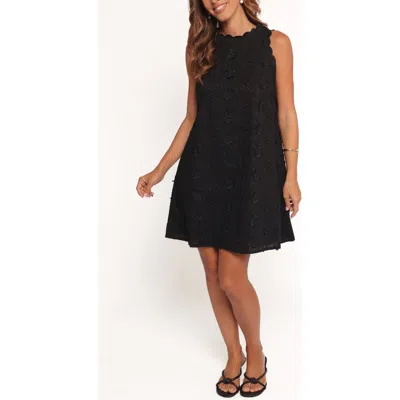 Petal And Pup Petal & Pup Keller Floral Embroidered Sleeveless Trapeze Dress In Black