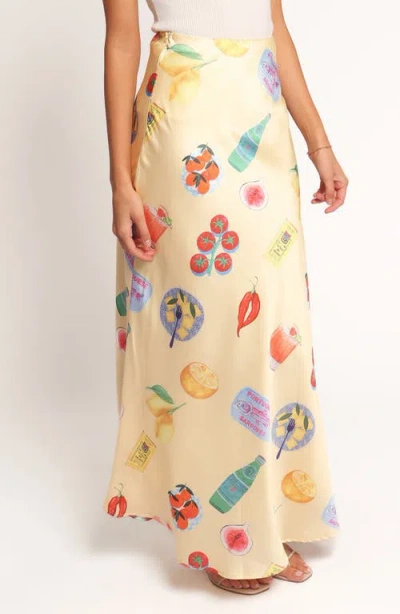 Petal And Pup Petal & Pup Kinsey Satin Maxi Skirt In Multi