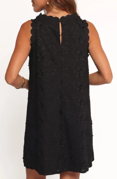 Petal And Pup Petal & Pup Keller Floral Embroidered Sleeveless Trapeze Dress In Black