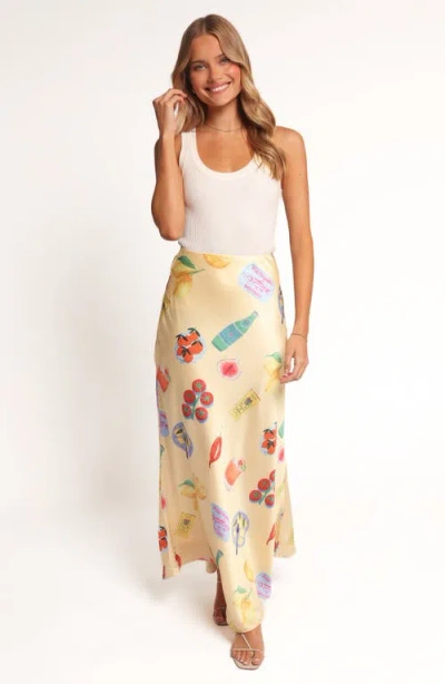 Petal And Pup Petal & Pup Kinsey Satin Maxi Skirt In Multi