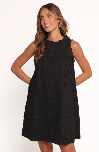 Petal And Pup Petal & Pup Keller Floral Embroidered Sleeveless Trapeze Dress In Black
