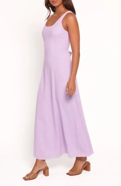 Petal And Pup Petal & Pup Tatum Sleeveless Linen Blend Maxi Dress In Purple