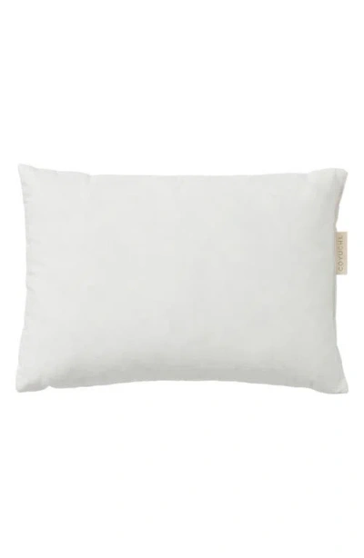 Coyuchi Recycled Feather & Down Lumbar Pillow Insert In White